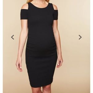 Motherhood Maternity  Black Cold Shoulder Dress